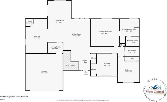19665 Mockingbird Ln, Sedalia, MO 65301 - view of room layout