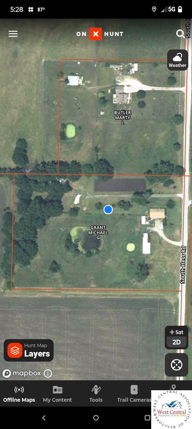 30512 S Hess Rd, Harrisonville, MO 64701 - map / location with property boundaries highlighted
