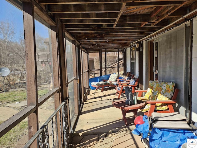 view of sunroom / solarium