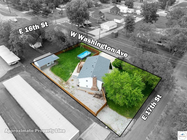 321 E 17th St, Sedalia, MO 65301 - map / location featuring property parcel outlined