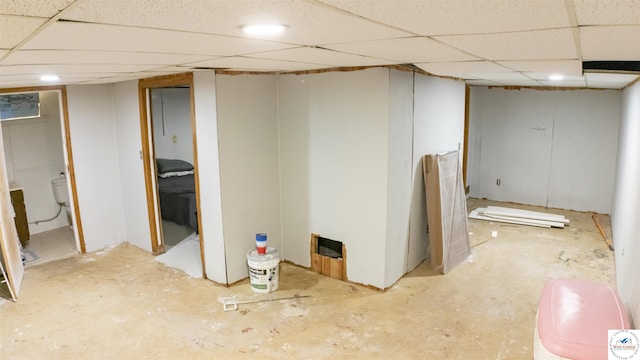 715 Hickory St, Warsaw, MO 65355 - finished basement with a drop ceiling