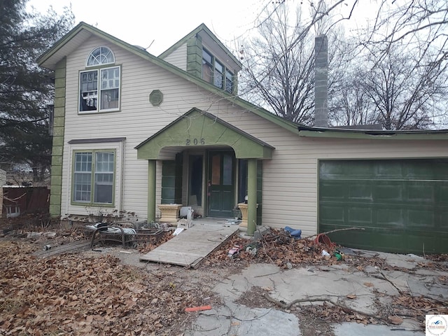 view of front of house featuring an attached garage