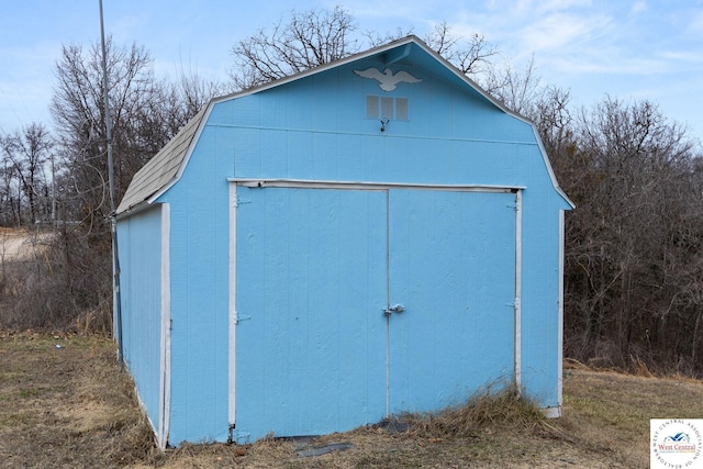 view of shed
