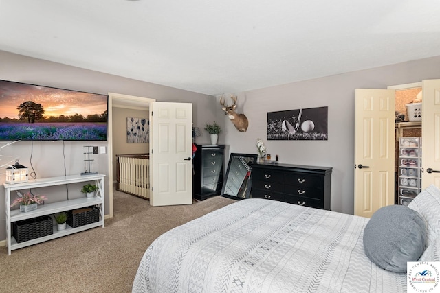 view of carpeted bedroom