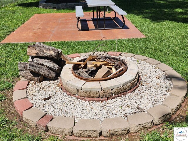 810 E Cedar St, Clinton, MO 64735 - exterior view of a fire pit