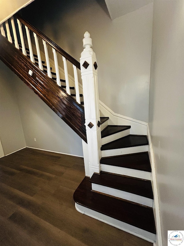 902 N 2nd St, Clinton, MO 64735 - stairs with wood finished floors