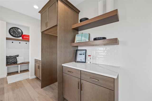 kitchen featuring light hardwood / wood-style floors