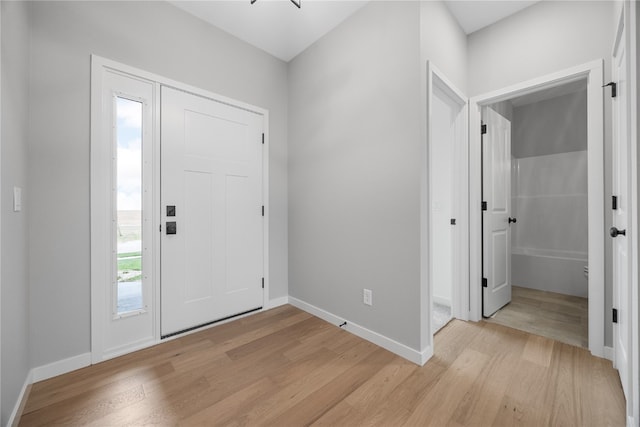 foyer featuring light hardwood / wood-style flooring