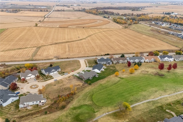 drone / aerial view with a rural view