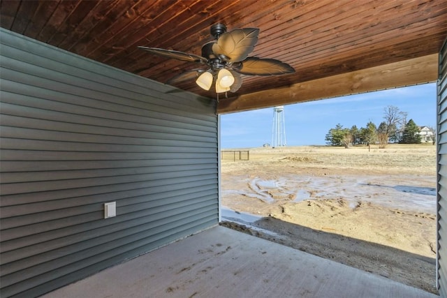 view of patio / terrace featuring ceiling fan