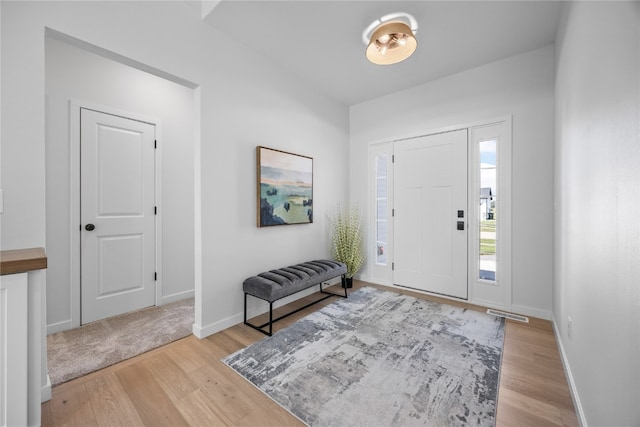 foyer featuring light hardwood / wood-style flooring