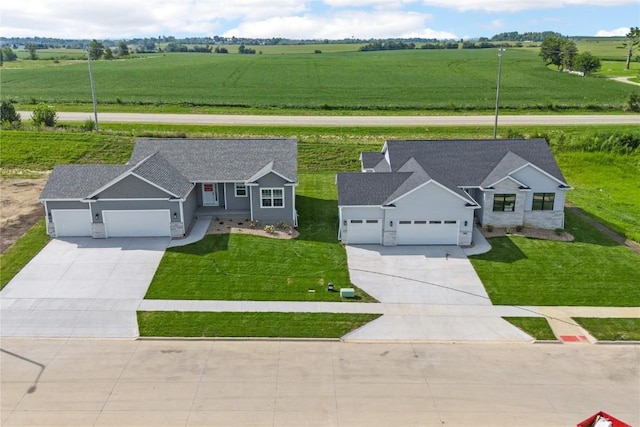 bird's eye view featuring a rural view