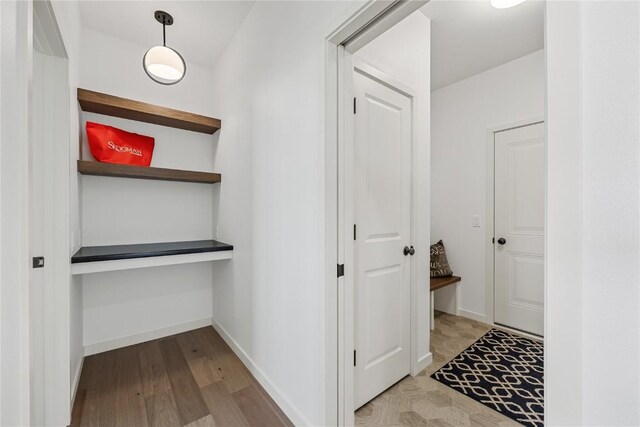 interior space featuring light wood-type flooring