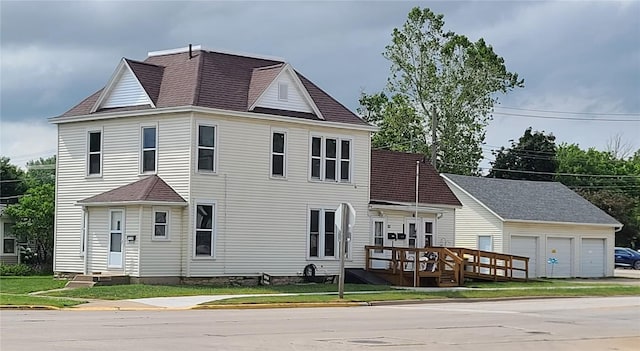 view of front of house featuring a deck