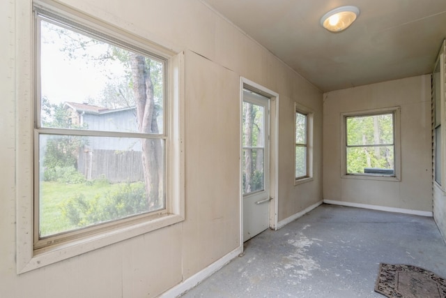 interior space with concrete flooring