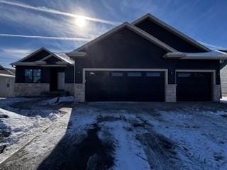 view of front facade with a garage