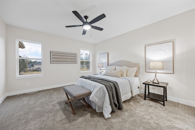 2733 Brookfield Dr, Marion, IA 52302 - bedroom featuring carpet, baseboards, and ceiling fan