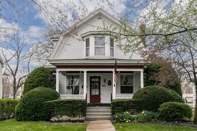 view of front of house featuring covered porch