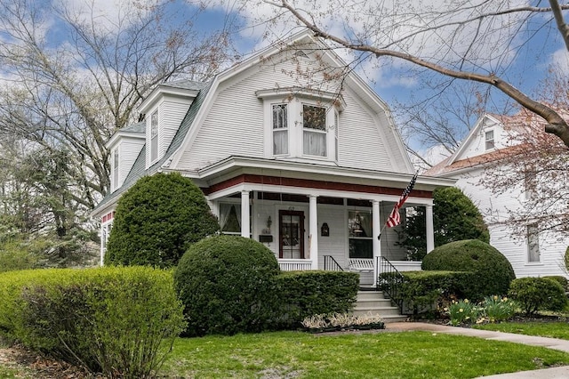 view of front of property with a porch