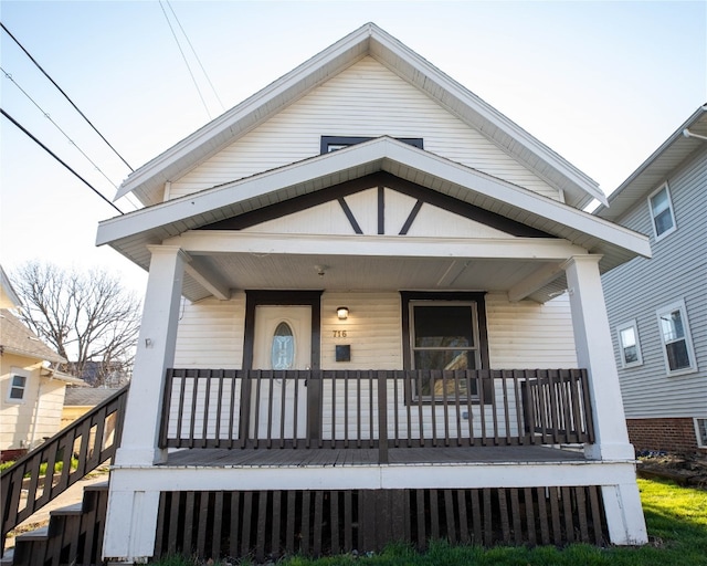 view of front of house featuring a porch