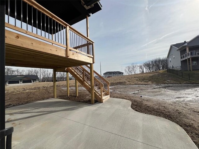 view of patio featuring a deck