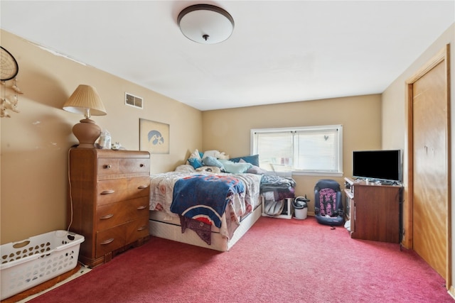 bedroom with carpet floors