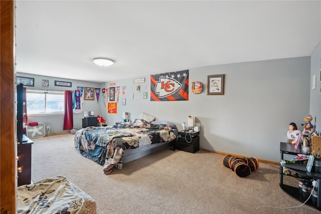 bedroom with carpet flooring