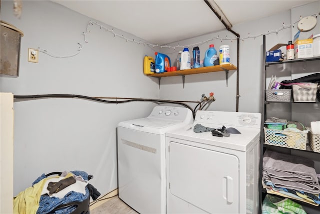 laundry area featuring separate washer and dryer