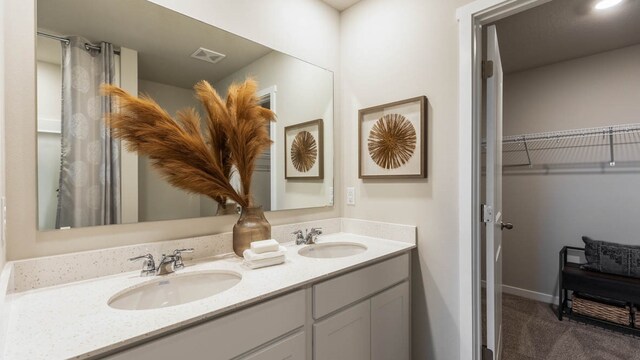 bathroom featuring vanity