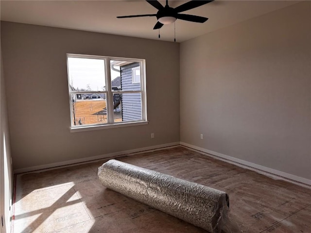 empty room with ceiling fan