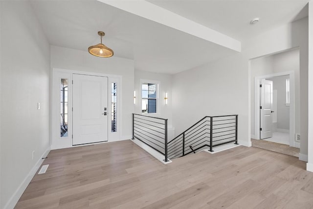 entryway featuring light hardwood / wood-style flooring