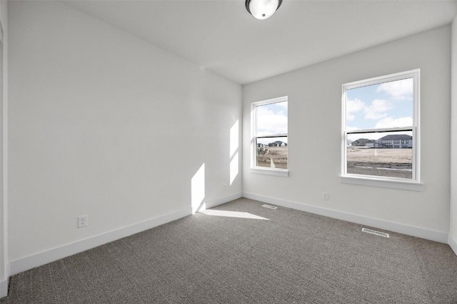 unfurnished room featuring carpet