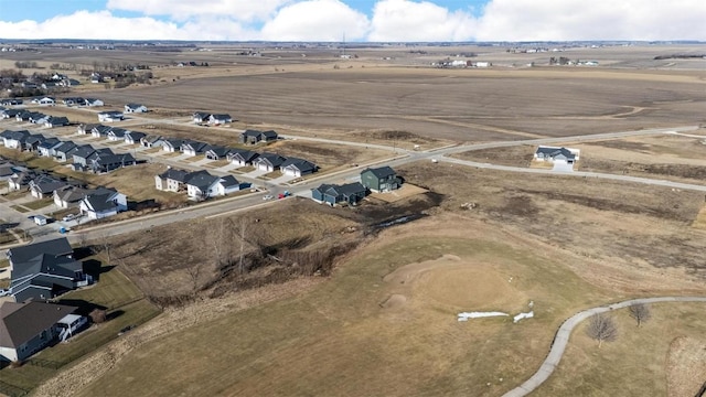 aerial view with a residential view