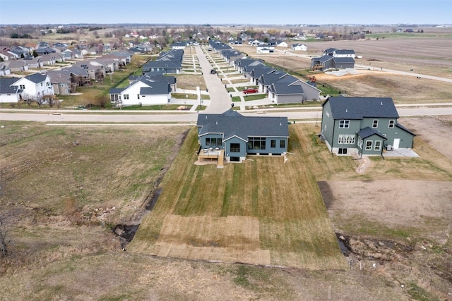 bird's eye view with a residential view
