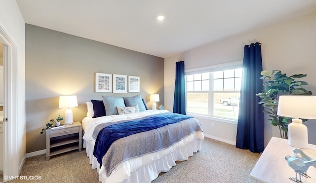 view of carpeted bedroom