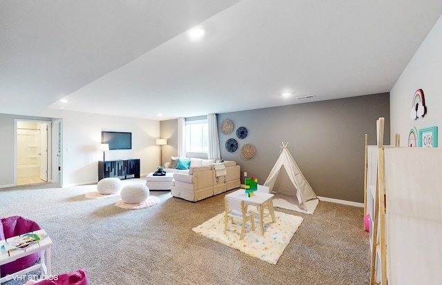 view of carpeted living room