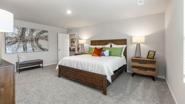 view of carpeted bedroom