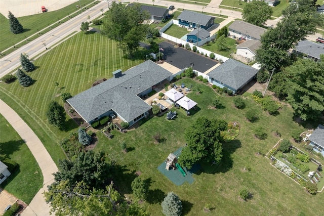 aerial view featuring a rural view