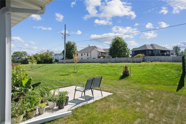 view of yard with a patio