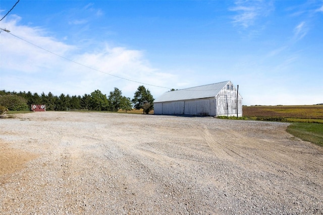 exterior space featuring a rural view