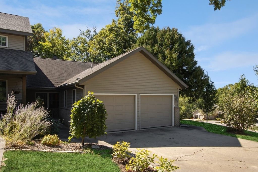 view of home's exterior with a garage