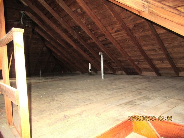 view of attic