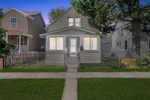 view of front of house with a front yard