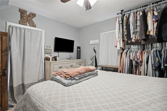 bedroom with ceiling fan