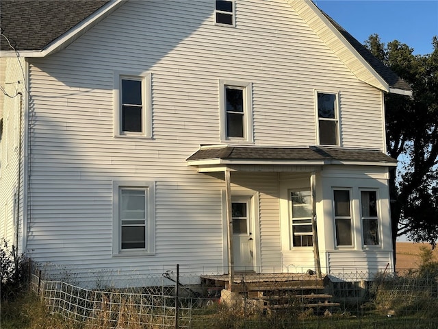 view of rear view of property