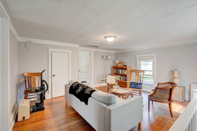 living room featuring hardwood / wood-style flooring