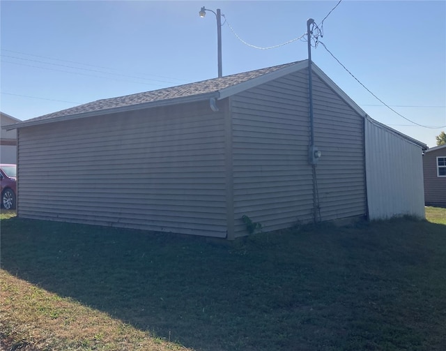 view of property exterior featuring a yard