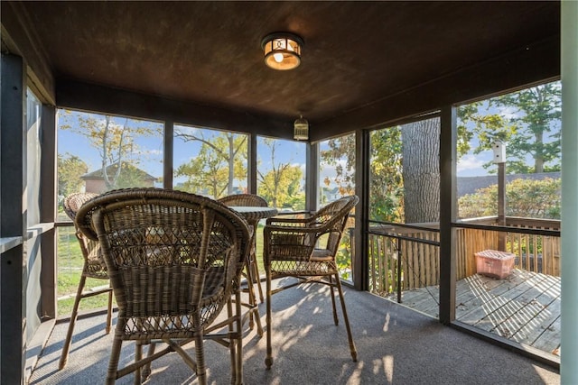 view of sunroom