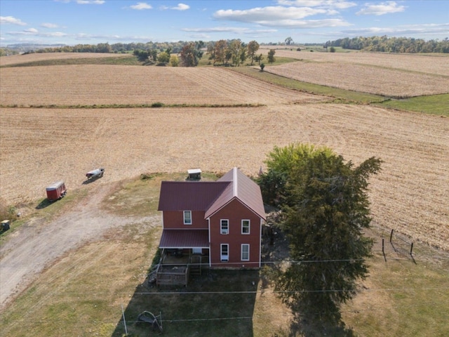 bird's eye view featuring a rural view