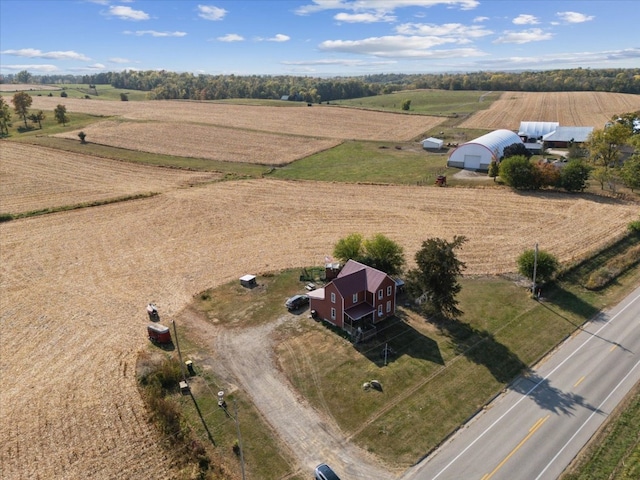 bird's eye view featuring a rural view